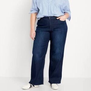 Old Navy High Rise Wow Wide Leg Denim Jeans size 16 women’s